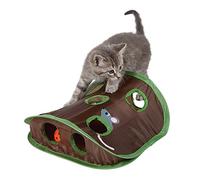 LIYJTK 1 Ensemble de Jouets Pliables pour Chat, Souris Ouverte Pop Up, Chasse avec Boule de Cloche, Jouets interactifs Amusants pour Animaux de Compagnie, la Souris à l'intérieur Sera