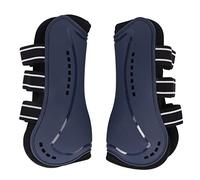 LIYJTK 1 Paire de Bottes de Jambe Avant de Cheval, Absorption des Chocs, Protection légère des Jambes de Cheval pour l'entraînement de Spectacle de Saut, Bleu (Grande)