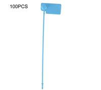 LIYJTK 100pcs Câble étiquette jetable Marque d'identité colorée des Signes Liens Anti-vol. (Bleu)