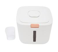 LIYJTK 11 Lb Rice Dispenser Transparent Window One Tap Rice Storage Container with Cup Multipurpose for Kitchen Bulk Storage of Rice, Grains, Flour, Cereal, Sugar, Baking Supplies, D