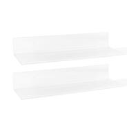 LIYJTK 2 Pack Wall Mounted Plant Shelf 12 Inch Acrylic Display Shelf Wall Hanging Shelf for Indoor Window Garden Space Saving Home Decor (Transparente)