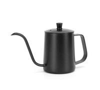 LIYJTK 304 Stainless Steel Pour Over Coffee Kettle 350ML Black with Lid