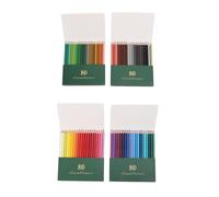 LIYJTK 80 couleurs de crayons de dessin professionnel en bois pour les effets aquarelle du gradient d'éclosion croisée