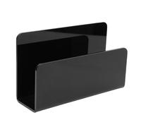 LIYJTK Acrylic Mail Holder Self Standing Multifunctional Envelope Mail Sorter Letter Organizer Stand for Office Home Desk Storage Clear Acrylic 17.5cm x 5.5cm x 10cm (Black)