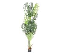 LIYJTK Artificial Palm Tree Faux Tropical Plant Decorative Indoor with Lifelike Leaves Adjustable Branches Sturdy Base for Home Office (1.2m)