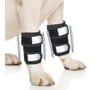 LIYJTK Attelles de Jambe de Chien, enveloppes d'articulation de Jambe Avant, attelle de Jambe de Chien, Support de Genou réglable, Couvre-Jambes de coude Souples réglables avec Sangles (XS)
