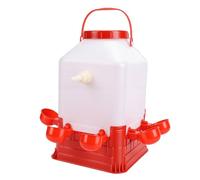 LIYJTK Automatic Poultry Waterer Multifunctional 8 Bowls Large Capacity Chicken Water Dispenser for Farm Coop Outdoor Plastic 10L