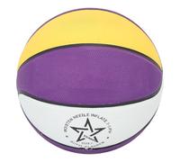 LIYJTK Ballon de Basket en Caoutchouc résistant, Anti-Transpirant et sûr, Souple, idéal pour l'entraînement des Adolescents. Jaune, Violet, Blanc. (Style 7)