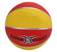 LIYJTK Ballon de Basket en Caoutchouc Taille 5 pour Enfants, Jeu d'intérieur et d'extérieur, antidérapant et Absorbant l'humidité. (Rouge Jaune)