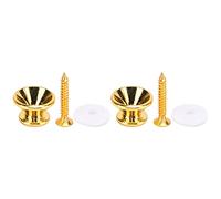 LIYJTK Boutons de Verrouillage de Sangle de Guitare, Ensemble de Broches d'extrémité en métal, Design Moderne, Basse, ukulélé (Dorée)