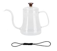 LIYJTK Cafetière en verre à col de cygne, bouilloire faite à la main, Pour la maison, café, Bar, verre à haute teneur en Borosilicate (350 ml)