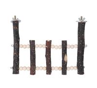 LIYJTK Cage à Oiseaux Échelle Suspendue Jouet d'escalade Multifonctionnel en Bois pour Perroquet calopsitte Bois Naturel à mâcher en Toute sécurité Couleur Vive Favorise