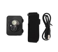 LIYJTK Caméra d'action montée sur la tête 2MP 1080P, détection Intelligente, Lampe Frontale LED, caméra vidéo corporelle montée sur la tête