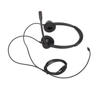 LIYJTK Casque binaural Professionnel 3,5 mm, Double Face, Son stéréo HD, Casque de Communication, Centre d'appels, Cours en Ligne, Noir