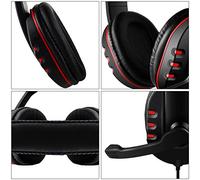 LIYJTK Casque de Jeu Filaire sur l'oreille, antibruit, avec Micro, contrôle du Volume, pour PC, Ordinateur Portable, téléphone Intelligent