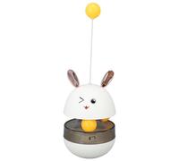 LIYJTK Cat Dog Puzzle Treat Ball Dispenser Toys Hide Treats Pet Food Slow Feede Toy Feeding Interesting ABS Interactive Feeder for Pets Dogs Reduce Boredom and Improve IQ Puppy Chew Train (White)