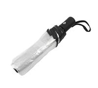 LIYJTK Clear Automatic pliable parapluie élégant Bordelle noire transparente auto ouverte Close Portable Umbrel en plein air Mariage de voyage