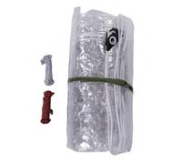 LIYJTK Clear Tarp Heavy Duty PVC Double Layer Windproof Rainproof Covering 9.8x16.4FT Transparent for Patio Porch Garden Greenhouse