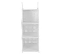 LIYJTK Closet Hanging Basket Large Capacity Foldable Wardrobe Storage Organizer for Bedroom Laundry Room Dormitory Sturdy PP Material (3 Niveaux)