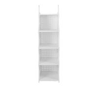LIYJTK Closet Hanging Basket Large Capacity Foldable Wardrobe Storage Organizer for Bedroom Laundry Room Dormitory Sturdy PP Material (4 Couches)