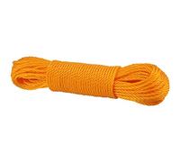 LIYJTK Corde à Linge en Nylon De 20 M/65,6 Pieds pour Camping, Jardin, Garage, Corde à Linge(Orange)