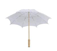 LIYJTK Dentelle Parasol Parapluie Décoratif Broderie Fleur Photographie Prop Mariage Nuptiale Dentelle Parapluie (Blanc)