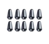 LIYJTK Embout de sélecteur de Micro pour Guitare électrique, 3 Voies, 5 Voies, Capuchon de Bouton, Chapeau en Plastique, Accessoires universels, 10 pièces (Noire)