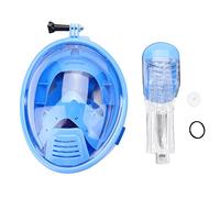 LIYJTK Enfants pour Enfants Masque Facial Complet pour plongée en apnée sous la plongée en plongée (Bleu)