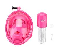 LIYJTK Enfants pour Enfants Masque Facial Complet pour plongée en apnée sous la plongée en plongée (Rouge)