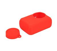 LIYJTK Étui de Protection de caméra de Mouvement en Silicone, Accessoires avec Couvercle d'objectif pour caméras de Sport SJ9Strike/SJ9Max/SJ4000X (Rouge)