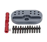 LIYJTK Extracteur de Couronne de Montre, Buses en Spirale, ouvre-Tube de Couronne de Montre-Bracelet à Pression, Rouge, Noir