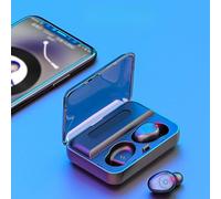 LIYJTK F9 véritable Casque stéréo sans Fil BT CVC8.0 écouteurs antibruit Casque Haute définition pour Les Amateurs de Musique Noir