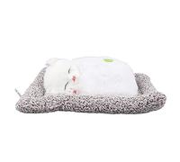 LIYJTK Figurine de Chat endormi en Fourrure, Petits Ornements de Simulation, modèle en Peluche décoratif Moelleux, coloré pour Enfants, Accessoires de décoration de la Maison, Bureau,