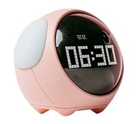 LIYJTK Horloge d ' Expression en Forme de Chien Mignon r é Veil num é Rique multif (Rose)