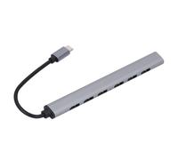 LIYJTK Hub de Type C 7 en 1 en Alliage d'aluminium, Interface USB A, USB 3.0, Transfert Rapide 500MS, Plug and Play, Station d'accueil USB, Ordinateur, téléphone, Tablette, scène