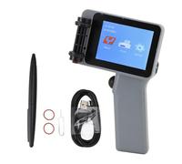LIYJTK Imprimante à Jet d'encre Portable compacte HD, écran Tactile LED, Machine de Codage multifonctionnelle, Couleur Argent pour Bouteilles en Plastique