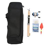 LIYJTK Kit de Canne à pêche sur Glace A75L, Ensemble de Cannes à pêche Portables durables pour l'hiver, avec Moulinet et Sac de Rangement pour flotteurs