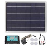 LIYJTK Kit de Chargeur de Batterie en Panneau Solaire monocristallin de Silicium monocristallin Kit de Batterie MPPT Double contrôleur USB Portable pour la Voiture extérieure RV