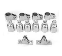 LIYJTK Kit de glissières à mâchoires pour charnière supérieure Bimini, 12 pièces, Accessoires de quincaillerie Marine en Acier Inoxydable 316 pour Bateaux, camions, caravanes, remorques,