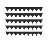 LIYJTK Kitchen Stove Gap Covers Soft Flexible Cuttable Food Grade Silicone Gap Fillers for Countertop Protection Against Dirt and Spills 5 Pack 53 4x2 5x4 5cm (Noire)