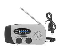 LIYJTK Lampe de Poche Radio LED Solaire à manivelle, pour Camping en Plein air d'urgence et ménage (Version européenne)