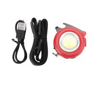 LIYJTK Lampe de travail porte-clés COB, Mini lampe de poche en aluminium avec ouvre-bouteille en cas d'urgence (Rouge)