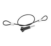 LIYJTK Lanière d'attache en Acier Inoxydable, Sangle de sécurité Anti-Perte, pour Portable, Noire, Longueur 30CM, dragonne pour Appareil Photo