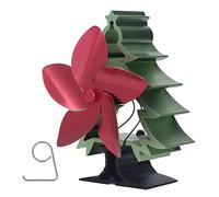 LIYJTK Le ventilateur de poêle à moteur de chaleur circule efficacement le style d'arbre de Noël à l'air chaud