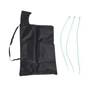 LIYJTK Leaf Blower Vacuum Bag Replacement, Oxford Cloth Debris Collection Bag with Zipper & Cable Ties, Universal Fit, 78x58x40cm, Available in Black and Silver-White (Noire)