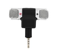 LIYJTK Mini Microphone stéréo, Prise Jack 3,5 mm plaquée Or pour téléphones Android
