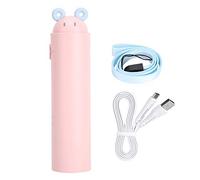 LIYJTK Mini Telescopic Fan Portable Hand Held Fan Power Bank USB Charging for Home (Rose)