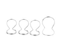 LIYJTK Papillon métal Guitare Pouce Doigt Pick 4 pièces Instrument Accessoire Jouant (Argent)