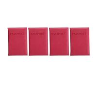 LIYJTK Passeport Soft confortant PU en Cuir PU Couverture Carte d'identité Crédit Portefeuille Style européen pour Le Voyage (Rose)