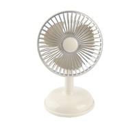 LIYJTK Petit ventilateur électrique Simple et Portable Vintage couleur Pure charge (Jaune clair)